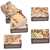 Jameitop jameitop® 1400 Streichhölzer Gemüse Motive Zündhölzer 6 Schachteln