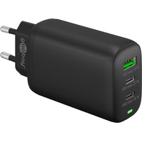 Goobay USB-C PD 3-fach Multiport-Schnellladegerät 65W schwarz