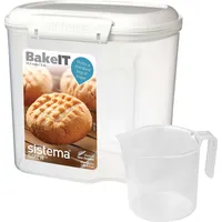 Sistema Bake It Vorratsdose weiß/transparent 2,4 l