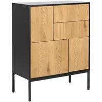 Actona Kommode 80 x 103 x 40 cm Schwarz