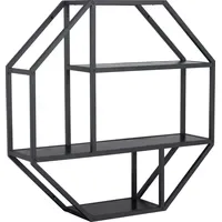 Actona Wandregal 77 x 77 x 20 cm Schwarz