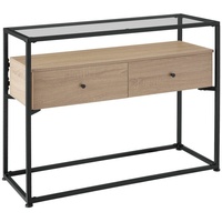 TecTake Konsolentisch Reading 101,5x41,5x80,5cm - Industrial Holz hell, Eiche