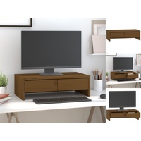 VidaXL Monitorständer Honigbraun 50x27x15 cm Massivholz Kiefer