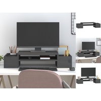VidaXL Monitorständer Grau 70x27,5x15 cm Massivholz Kiefer