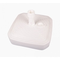 Prosperplast Sonnenschirmständer Weiß 12L befüllbar Rattan Schirmständer Schirmhalter Schirm