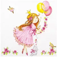 Home fashion „Cute Princess“, 33x33 cm, 3-lagig, Home Fashion®,