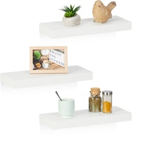 Relaxdays Wandregal, 3er Set, BxT: 38 x 15 cm,