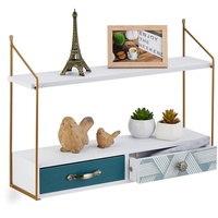 Relaxdays Wandregal (60 x 16.5 x 42.5 cm,