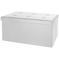 CASARIA Sitzbank Weiß 80x40x40cm MDF Faltbar