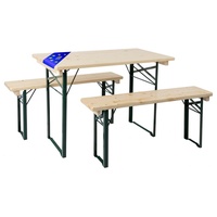 Stagecaptain Hirschgarten Bierzeltgarnitur für Balkon 110 cm Natur