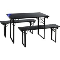 Stagecaptain Hirschgarten Bierzeltgarnitur für Balkon 110 cm Dunkelgrau