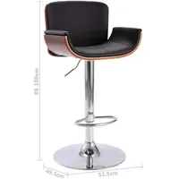 VidaXL Barhocker Schwarz Kunstleder