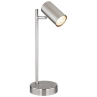 GLOBO lighting Tischleuchte Metall Nickel matt chrom H 35