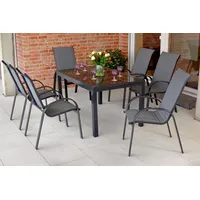 Merxx Amalfi Gartenmöbel Set 7-tlg. Ausziehtisch 200 x 90