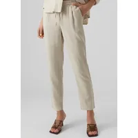 Vero Moda Damen Legere Leinen Stoffhose Casual Schlupfhose Lockere