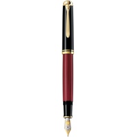 Pelikan Souverän M800 Schwarz-Rot, M Geschenkbox (Schwarz, Gold, Rot,