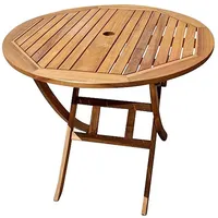 Möbelliebling Gartentisch Akazie 90 cm rund Klapptisch JUSTIN