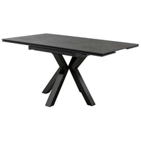 MCA Furniture Esstisch Pallini Ausziehtisch Metall/Keramik 90-150x90 cm -
