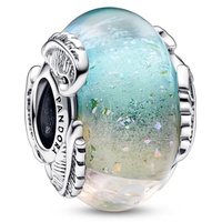 Pandora Mehrfarbiges Murano-Glas & Geschwungene Feder Charm Regenbogenfarben mit