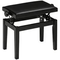 Homcom Klavierhocker Schwarz 63 x 33B x 45-56H cm