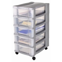 Spetebo Schubladenschrank rollbar - Grau