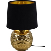 Trio Reality Leuchten Tischleuchte Sophia R50821002, Fuß Keramik goldfarbig,