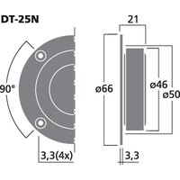 Monacor DT-25N HiFi-Dome-Tweeter