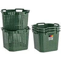 Buri 5x Obstkorb 25L Gartenkorb lebensmittelecht stapelbar Erntekorb Kartoffelkorb