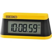 Seiko Clocks Wecker LCD QHL091Y, eckig, Gelb-schwarz