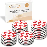 ECENCE Rauchmelder Magnethalter 20 Stück selbstklebende Magnethalterung für Rauchmelder