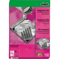 Sigel Kopierfolien LF420 A4 transparent 50 Blatt