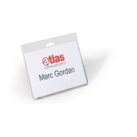 Durable Namensschilderhülle (geschlossene Tasche, 60 x 90 mm) Packung