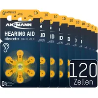 Ansmann Hörgerätebatterien Typ 10 gelb PR70 P10 ZL4, 120
