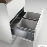 Naber Cox® Base 360 K/600-2, mit Biodeckel, hellgrau, H