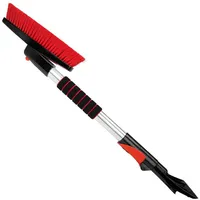 Heyner HEYNER® Eiskratzer mit Besen Scheibenkratzer mit Messingklinge, ausziehbar