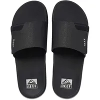 REEF Herren Fanning Slide Flipflop, Black/Silver, 42 EU