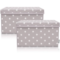 Lifeney 2-Set Aufbewahrungsbox Kinder (37x25x21cm) I Aufbewahrungskorb für Kinderzimmer