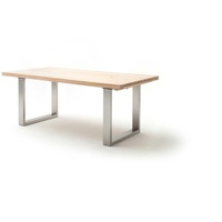 MCA Furniture MCA Esstisch Dayton Eiche Bianco/Edelstahl 180/280 100cm