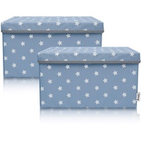 Lifeney 2-Set Aufbewahrungsbox Kinder (37x25x21cm) I Aufbewahrungskorb für Kinderzimmer