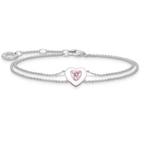 Thomas Sabo Armband »Herz mit pinkem Stein, A2091-041-9-L19V«, mit