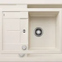 Blanco Metra 45 S links Einbau von Oben softweiß