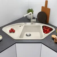 Blanco Delta II beige Silgranit Handbetätigung 1057 x 575