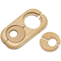 HARO Doppelheizkörperrosette Massivholz 19/58 mm 3/8”, Holzart: Buche lackiert