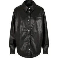URBAN CLASSICS S Faux Leather Over Hemd Black S