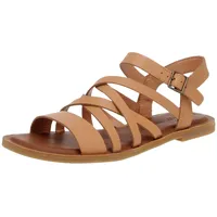 TOMS Damen Sephina Flache Sandale, Sandy Beige, 38 EU
