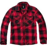 Brandit Textil Check Langarmhemd Red / Black 170-176 cm