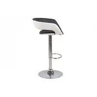 Actona 2er-Set Actona Barhocker Grace Lederoptik Schwarz, Weiß Schwarz