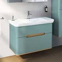 Vitra Sento Waschtisch-Möbel-Set 65878 98x48,5x67,5cm, 2 Vollauszüge, fjordgrün matt,
