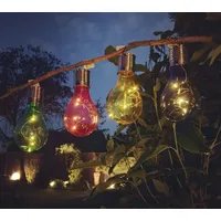 Zeitzone 4 Stück Solar Glühbirne für Garten LED Bunt