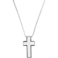 S.Oliver Kette mit Anhänger Kreuz Silber/Edelstahl